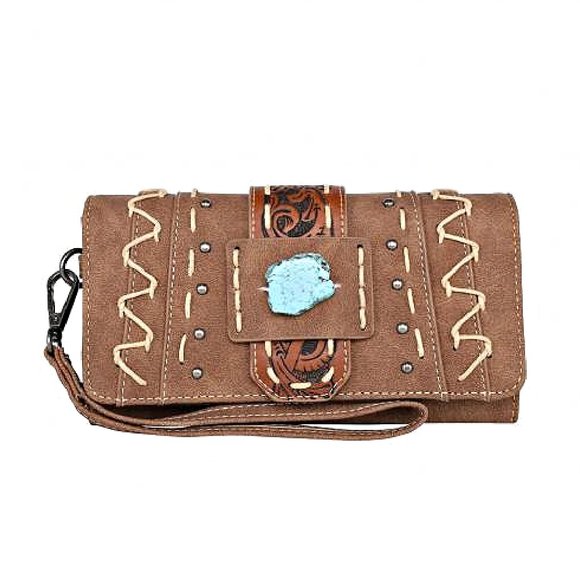 Montana West Brand Tooled Leather Wallet - BRAND NEW - Picture 3 of 6